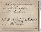 Etiketten zu Malachit (NHMW-MIN-Ad539)
